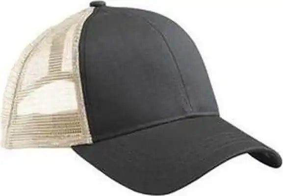 Econscious Ec7070 Eco Trucker Organic Recycled Cap - Black Oyster - Ivory / one Size Fits Most