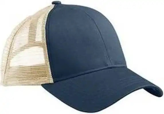 Econscious Ec7070 Eco Trucker Organic Recycled Cap - Pacific Oyster - Navy Ivory / one Size Fits Most