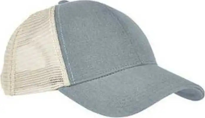 Econscious Ec7093 Unisex Hemp Eco Trucker Recycled Polyester Mesh Cap - Charcoal Oyster - Dark Gray Ivory / one Size