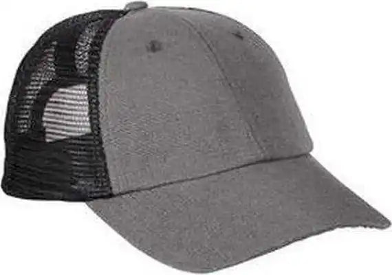 Econscious Ec7095 Hemp Washed Soft Mesh Trucker Cap - Charcoal Black - Dark Gray / one Size Fits Most