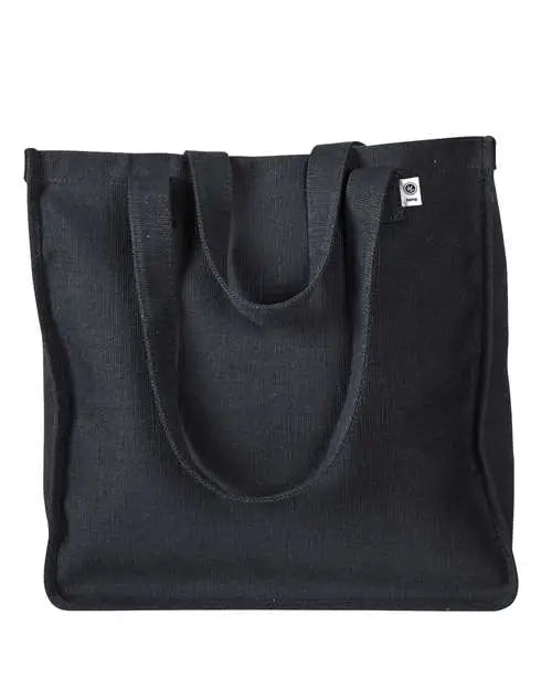 Econscious Ec8015 Hemp Market Tote - Black - one Size Fits Most