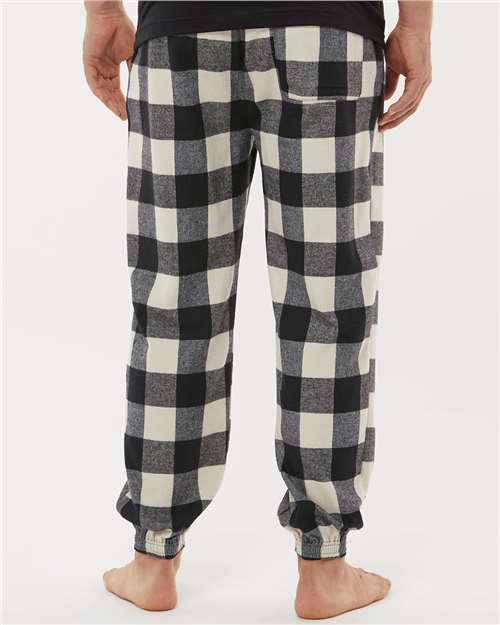 Ecru/ Black Flannel Joggers - 8810
