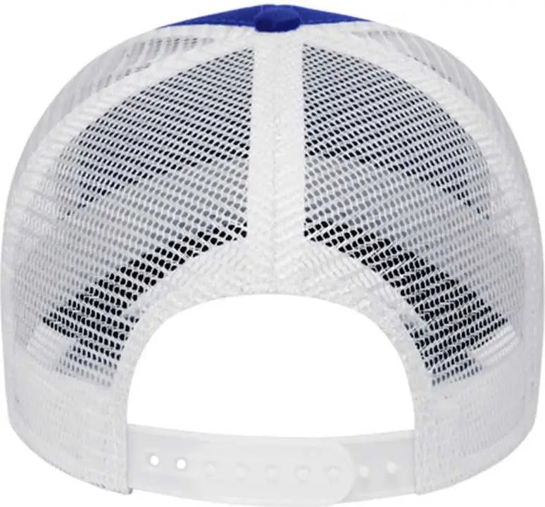 Cap America I3025 Two Tone Mesh Back - Royal White - one Size Fits Most