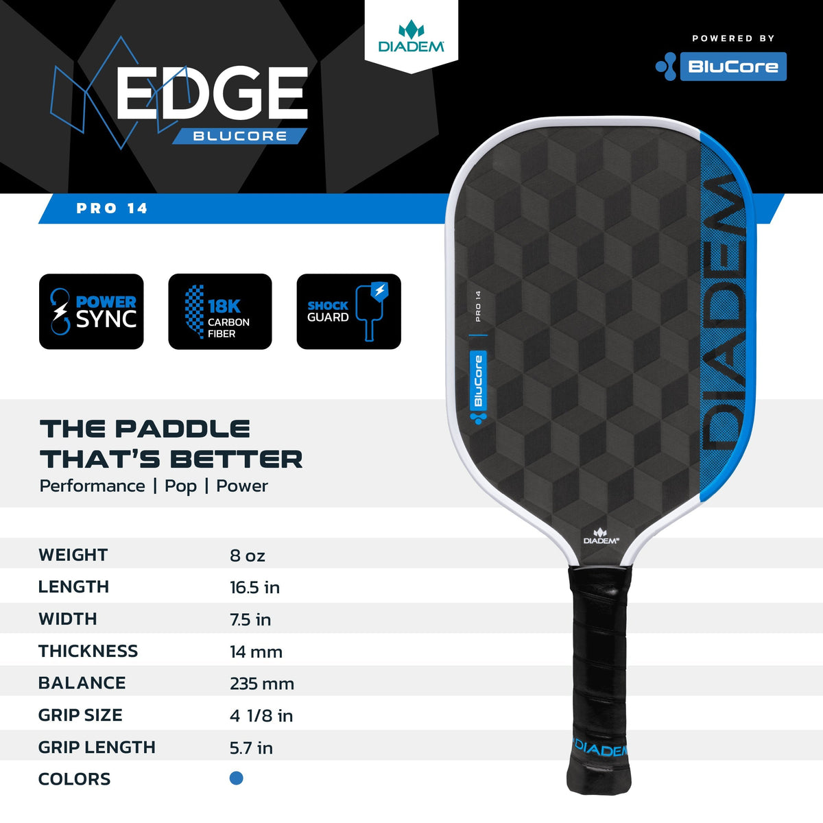Edge Blucore Pro Pickleball Paddles