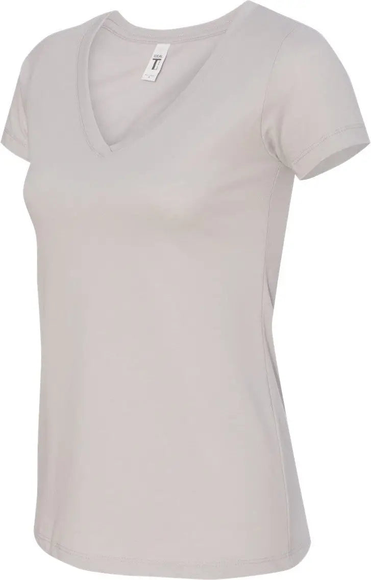 Next Level 1540 Women’s Ideal V-neck T-shirt - Silver - Gray / Ladies Xs