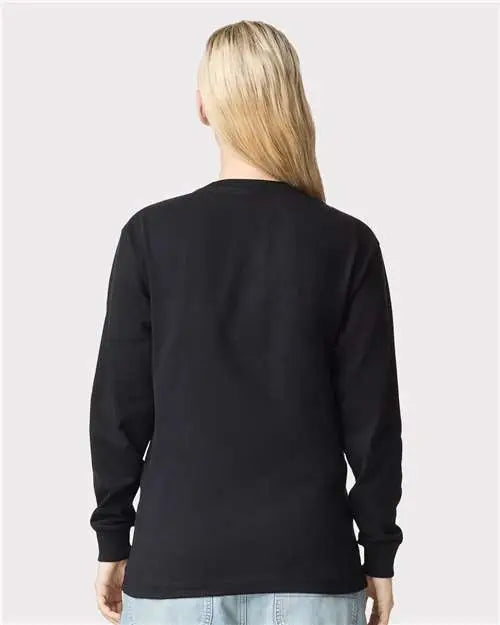 American Apparel 9410a Super Heavyweight Long Sleeve Pocket Tee - 9410 - Black