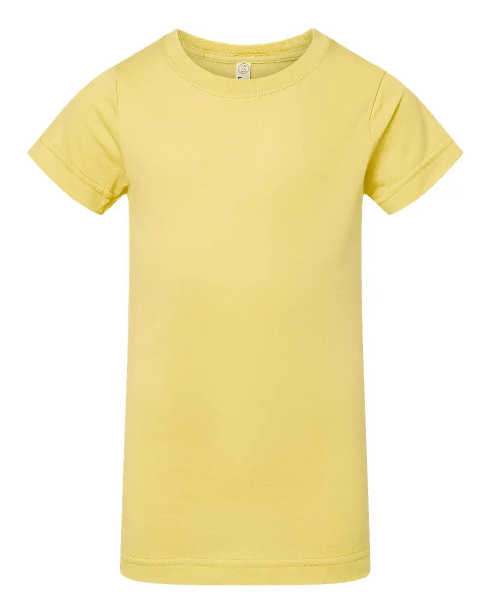 Lat 2616 Girls’ Fine Jersey Tee - Butter - Yellow / Xs