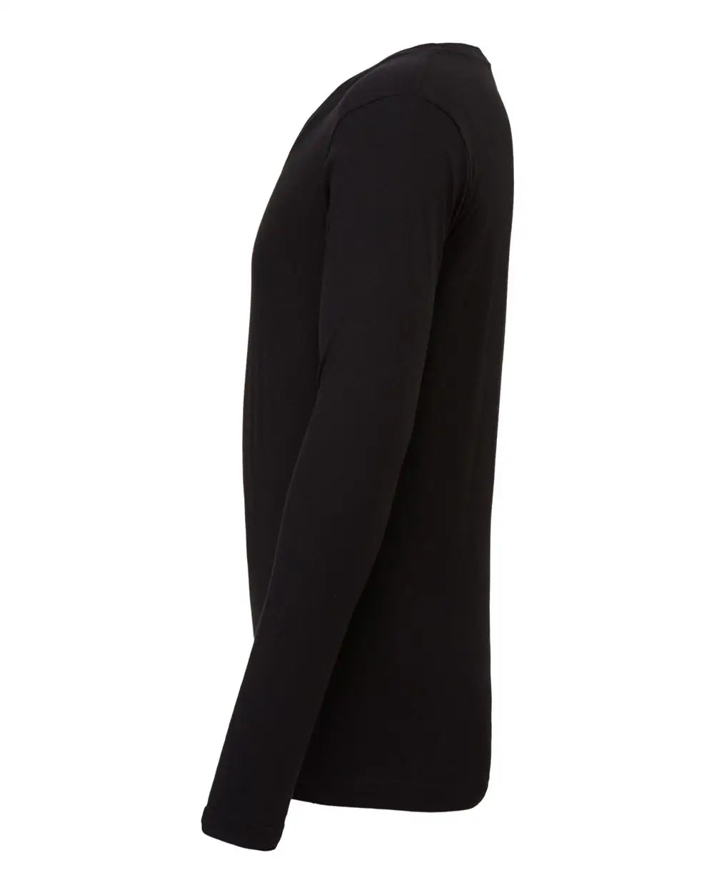 Bella + Canvas 3425c Long Sleeve V-neck Tee - 3425 - Black - Adult Xs