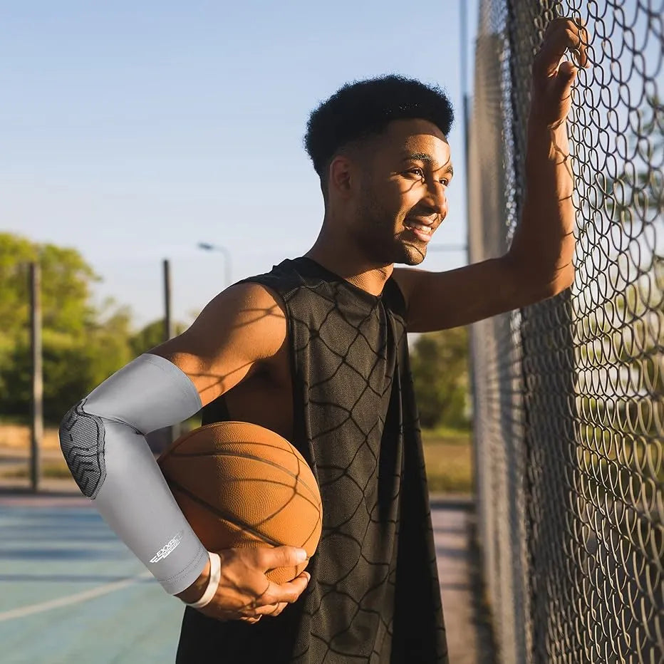 Elbow Pad Mens & Boys Compression Arm Sleeve 1 Pair (adult)