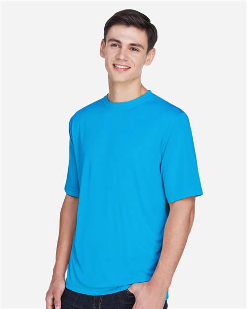Front View of Electric Blue Men's Zone Performance T-Shirt - TT11