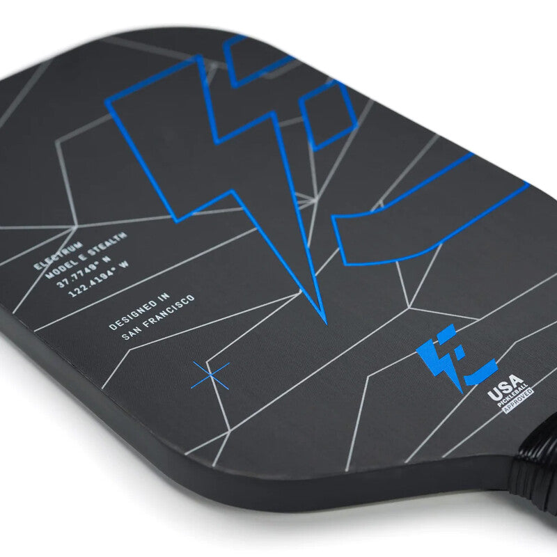 Electrum Model e Stealth Pickleball Paddle - Blk / Os