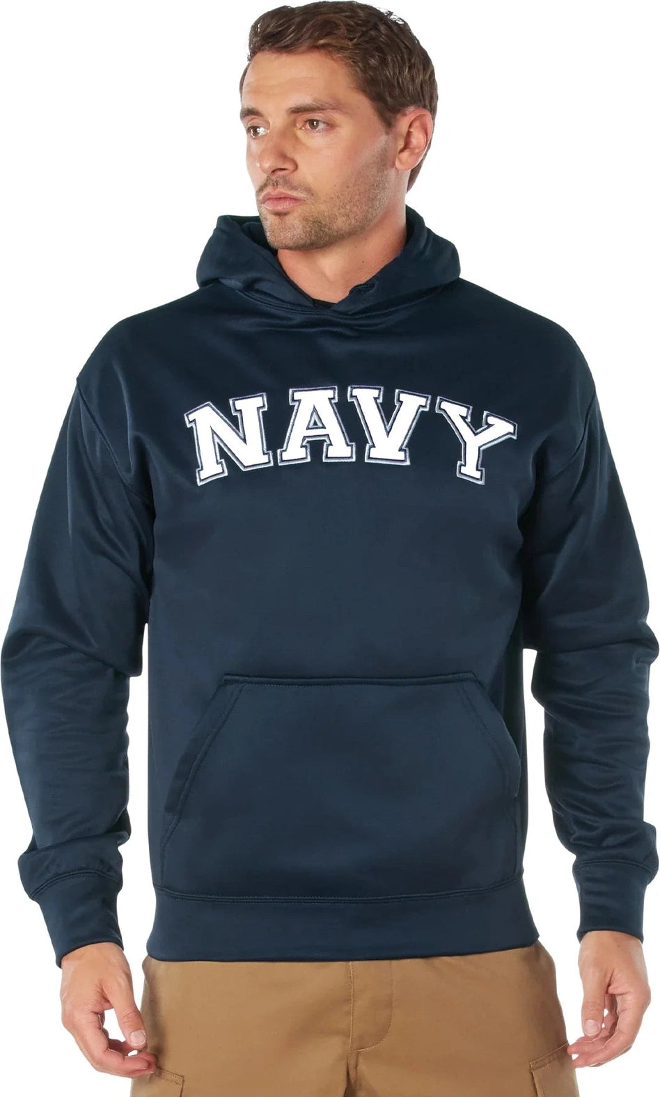 Embroidered Pullover Hoodies - Navy / s