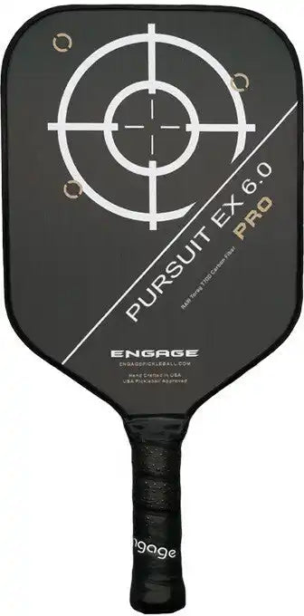 Engage Pursuit Pro Ex 6.0 Raw Carbon Fiber Pickleball Paddle - Arctic Gold