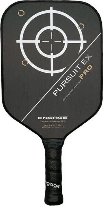 Engage Pursuit Pro Ex Raw Carbon Fiber Lite Pickleball Paddle - Arctic Gold