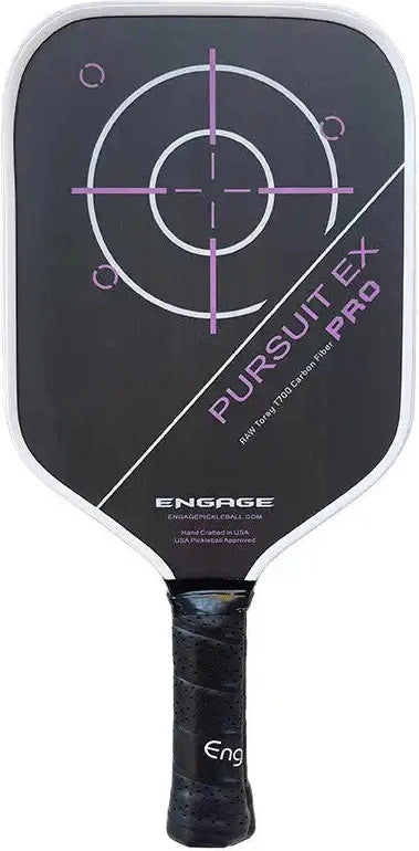 Engage Pursuit Pro Ex Raw Carbon Fiber Lite Pickleball Paddle - Deep Magenta
