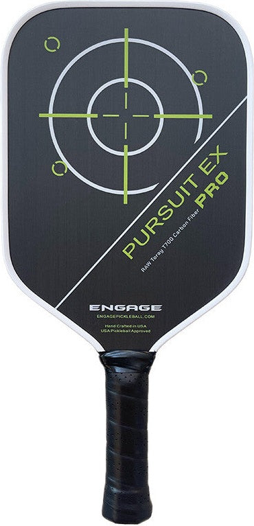 Engage Pursuit Pro Ex Raw Carbon Fiber Pickleball Paddle - Alpine Lime