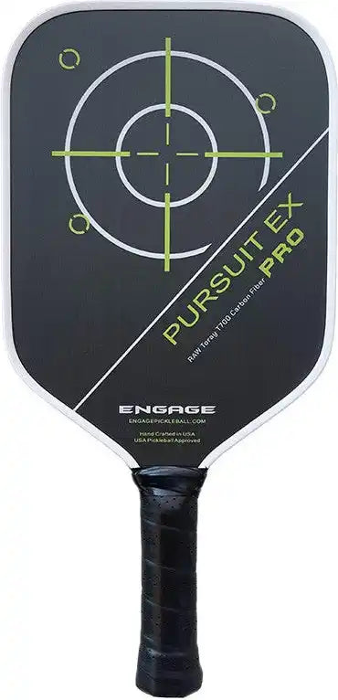 Engage Pursuit Pro Ex Raw Carbon Fiber Pickleball Paddle - Alpine Lime