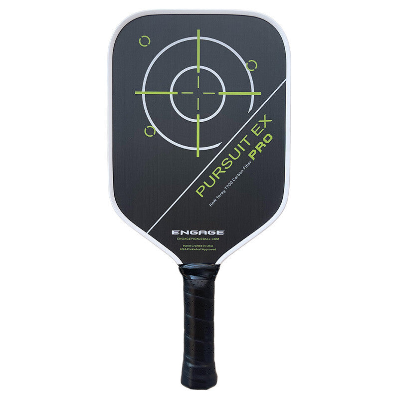 Engage Pursuit Pro EX Raw Carbon Fiber Pickleball Paddle - Alpine Lime - HIT a Double