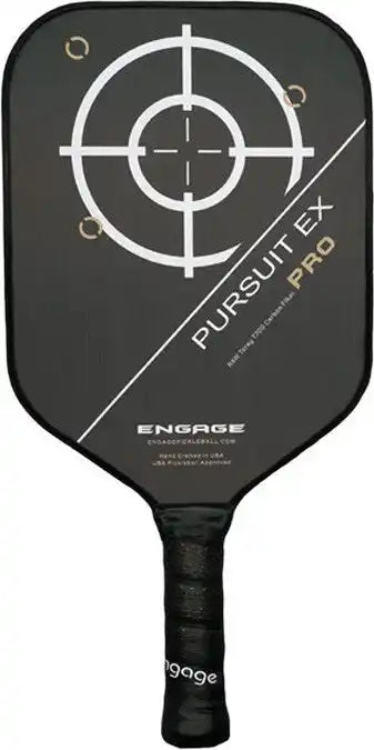 Engage Pursuit Pro Ex Raw Carbon Fiber Pickleball Paddle - Arctic Gold
