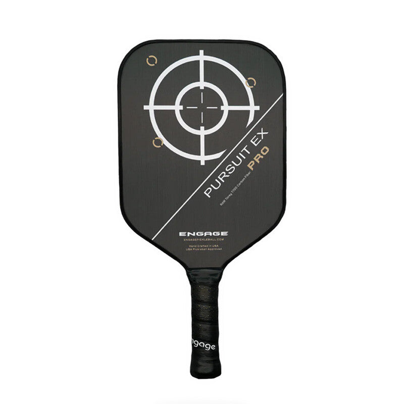 Engage Pursuit Pro EX Raw Carbon Fiber Pickleball Paddle - Arctic Gold - HIT a Double