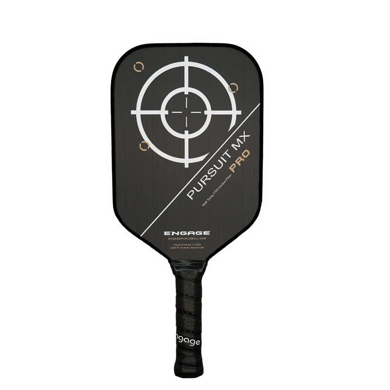 Engage Pursuit Pro Mx Raw Carbon Fiber Lite Pickleball Paddle - Blk / Os