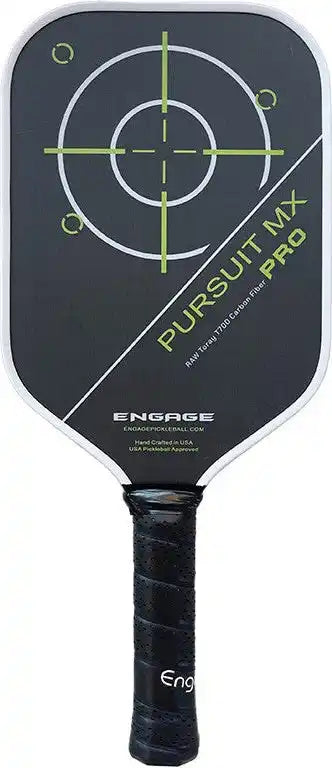 Engage Pursuit Pro Mx Raw Carbon Fiber Pickleball Paddle - Alpine Lime