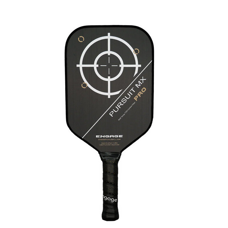 Engage Pursuit Pro MX Raw Carbon Fiber Pickleball Paddle - Arctic Gold - HIT a Double