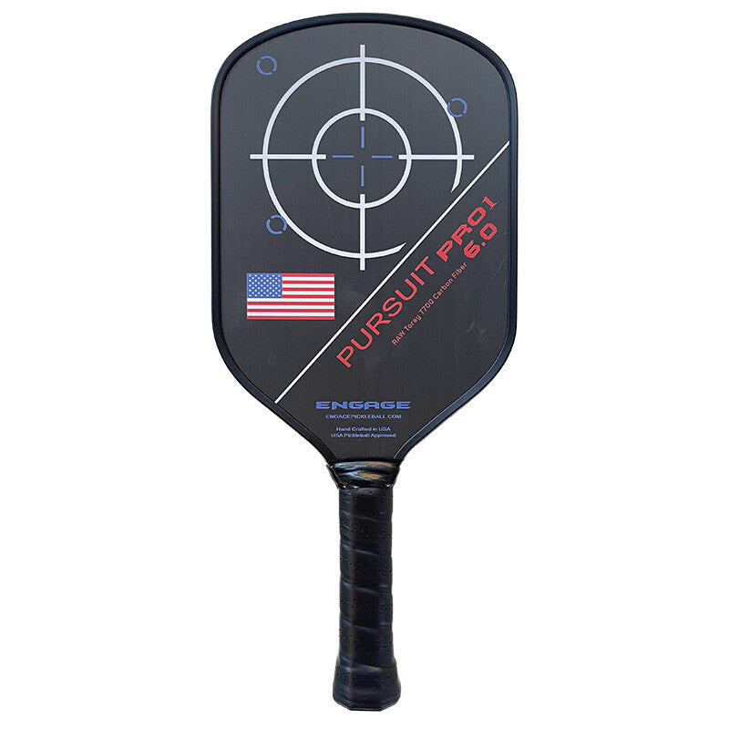 Engage Pursuit Pro1 Elongated 6.0 Pickleball Paddle - Red White Blue - HIT a Double