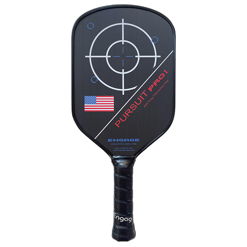 Engage Pursuit Pro1 Elongated Pickleball Paddle - Red White Blue - HIT a Double