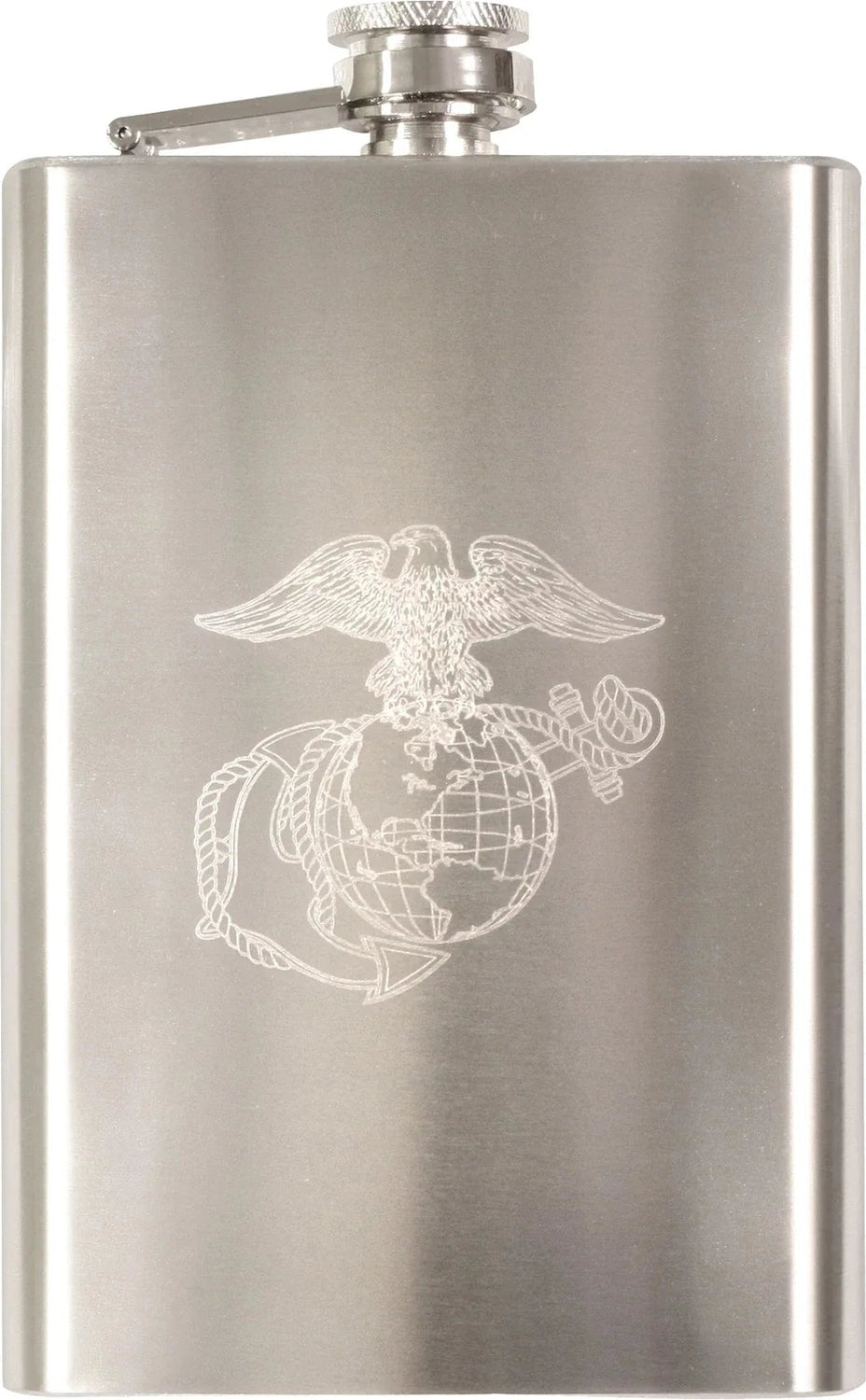 Engraved Usmc Stainless Steel Flask
