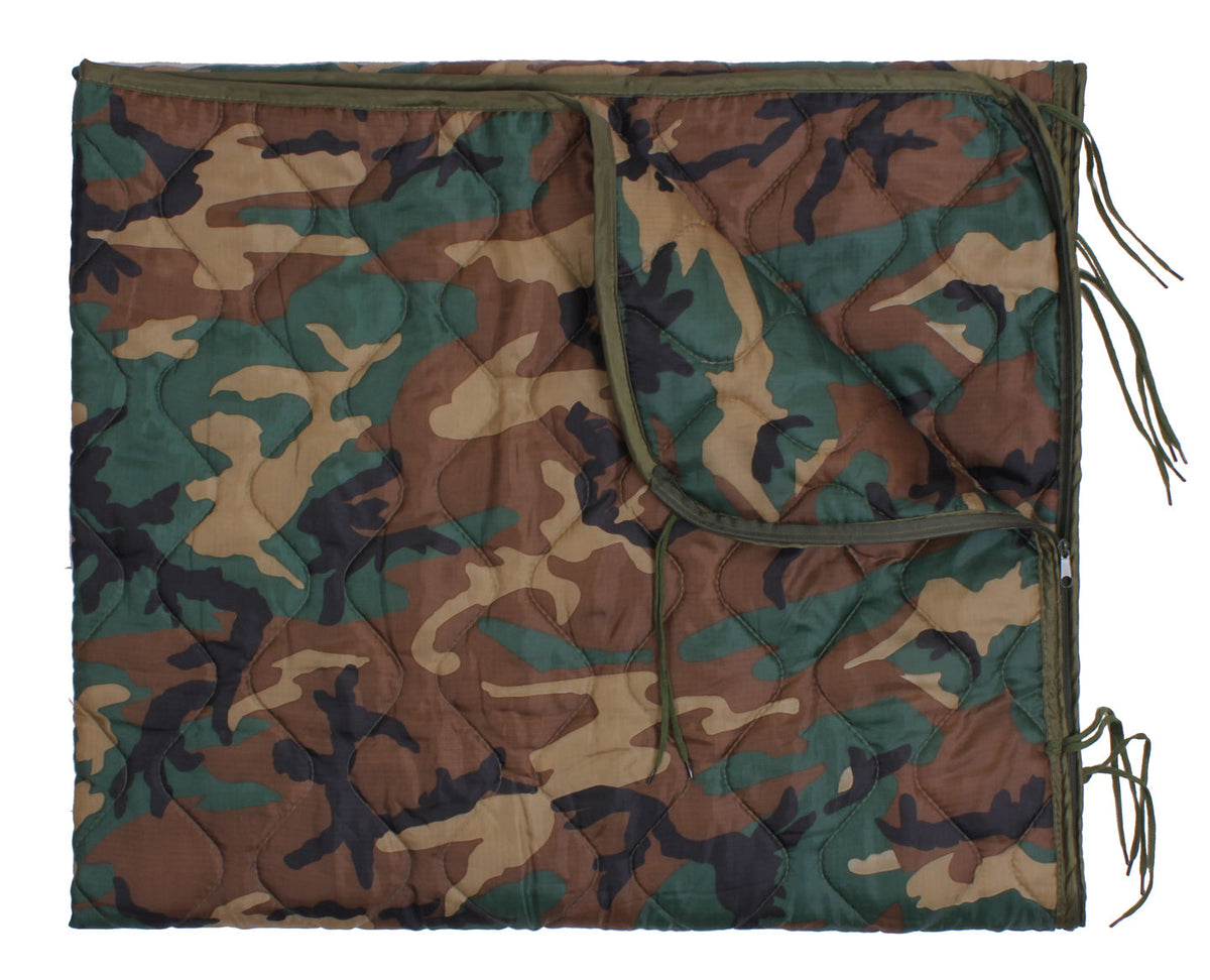 Enhanced G.i. Type Rip-stop Poncho Liner with Zipper