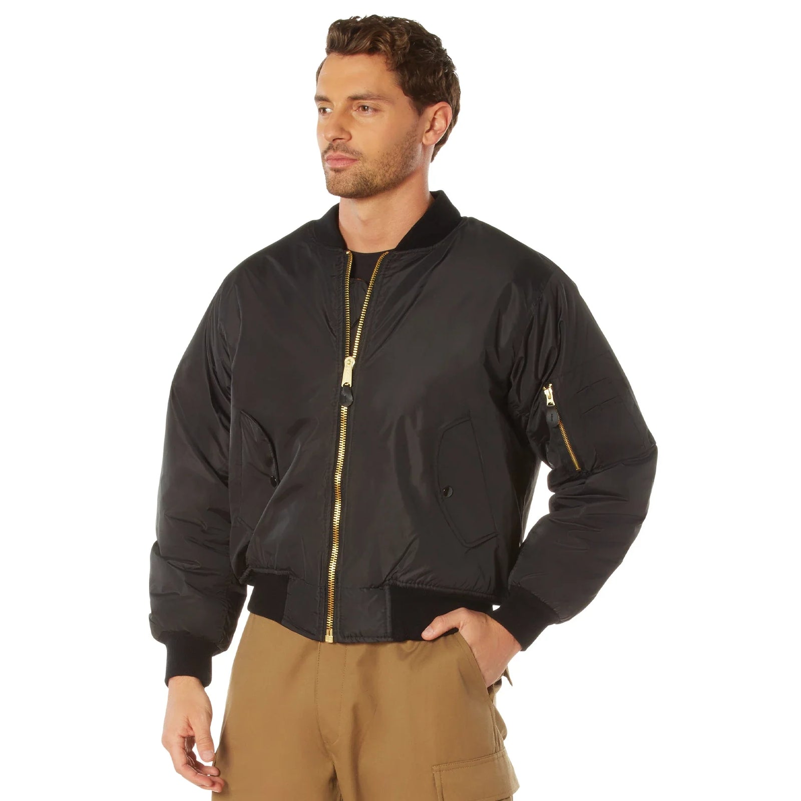 Enhanced Nylon Ma-1 Flight Jacket - Black / Xs