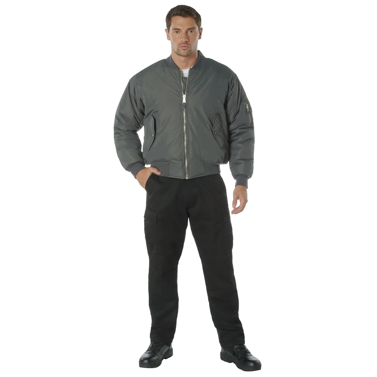Enhanced Nylon Ma-1 Flight Jacket