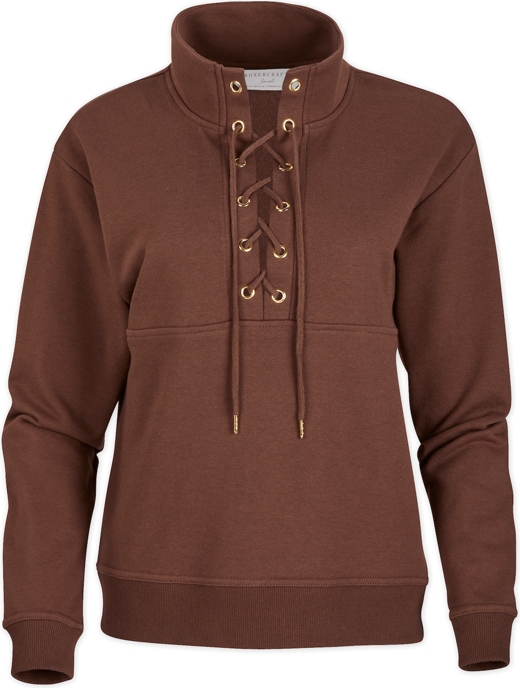 ESPRESSO BOXERCRAFT WOMEN'S  LS LACE UP PULLOVER  grouped