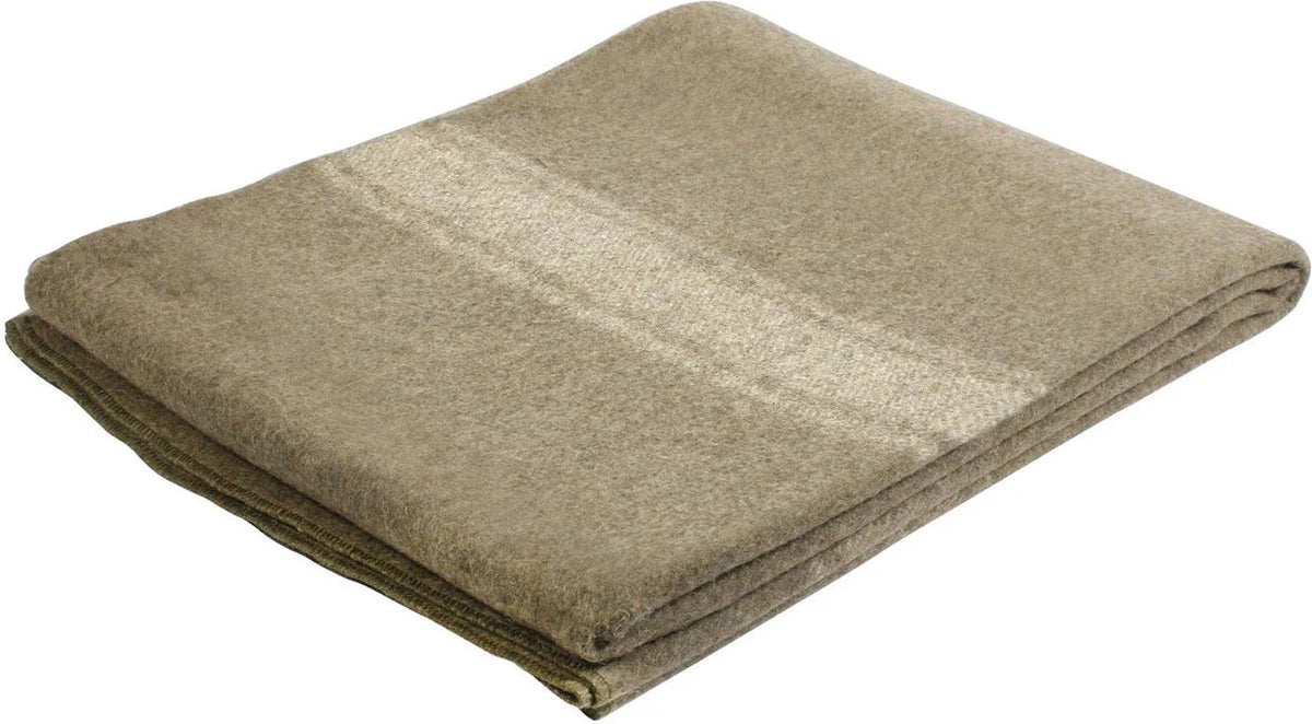European Surplus Style Wool Blanket - 62 x 80