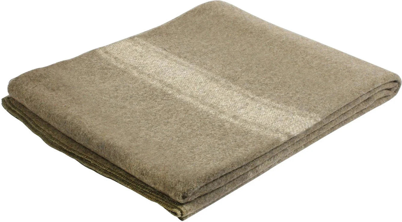 European Surplus Style Wool Blanket - 62 x 80