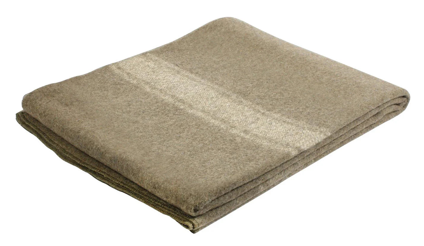 European Surplus Style Wool Blanket - 62 x 80
