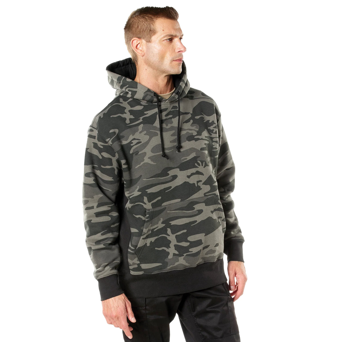 Every Day Pullover Hooded Sweatshirt - Black Camo / s