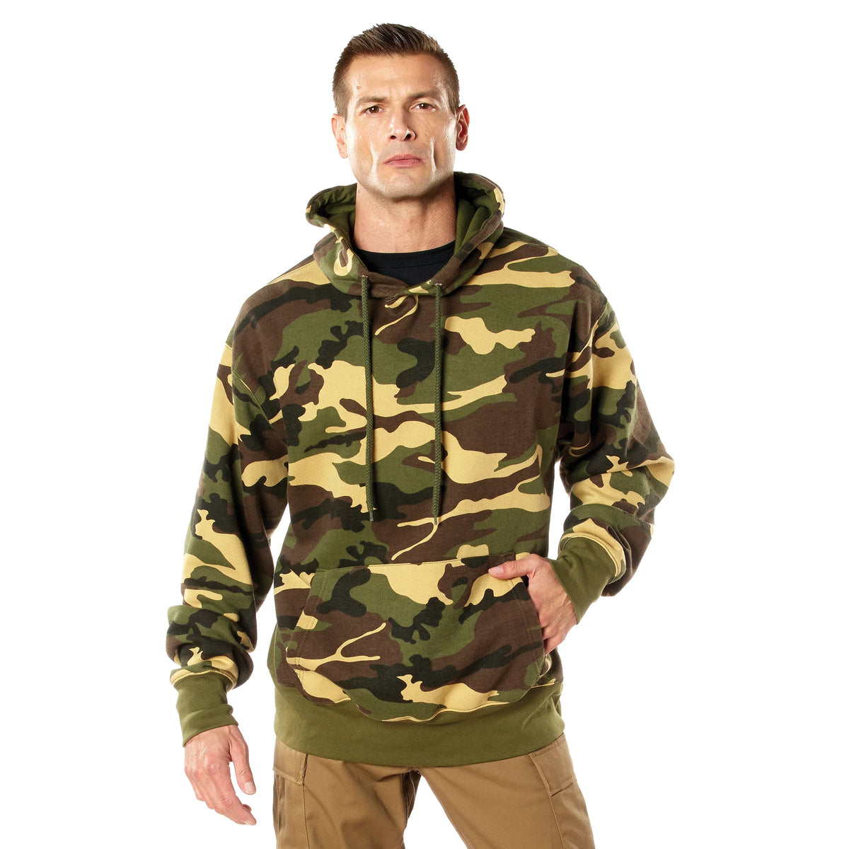 Every Day Pullover Hooded Sweatshirt - Woodland Camo / s