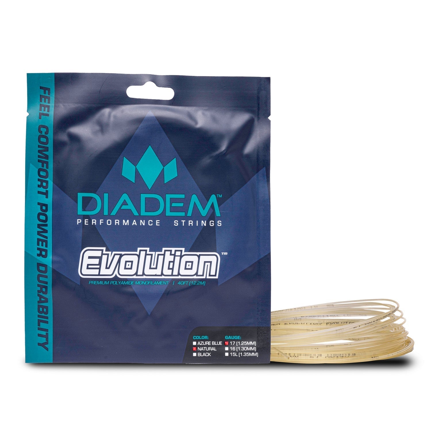 Evolution Tennis Racket Strings - 16 (1.30mm) / Pink