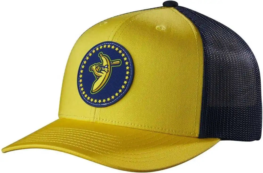 Evoshield 112 Bananas Rubber Patch Snapback Cap - Yellow Black - one Size Fits Most