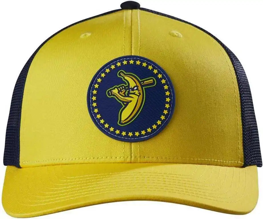 Evoshield 112 Bananas Rubber Patch Snapback Cap - Yellow Black - one Size Fits Most