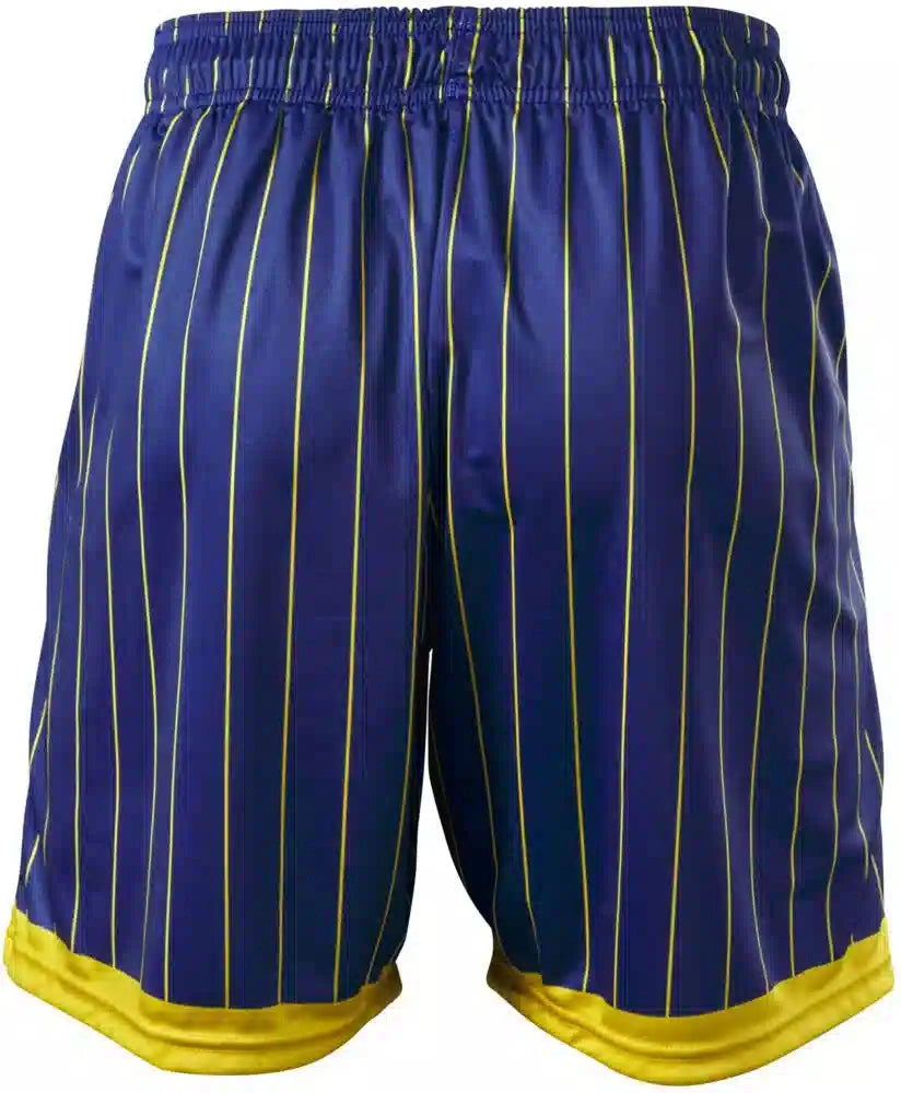 Evoshield Adult Savana Bananas Pinstrip Shorts Wb6052101 - Navy Yellow