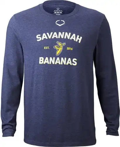 Evoshield Bananas Heathered Long Sleeve Youth Tee - Navy