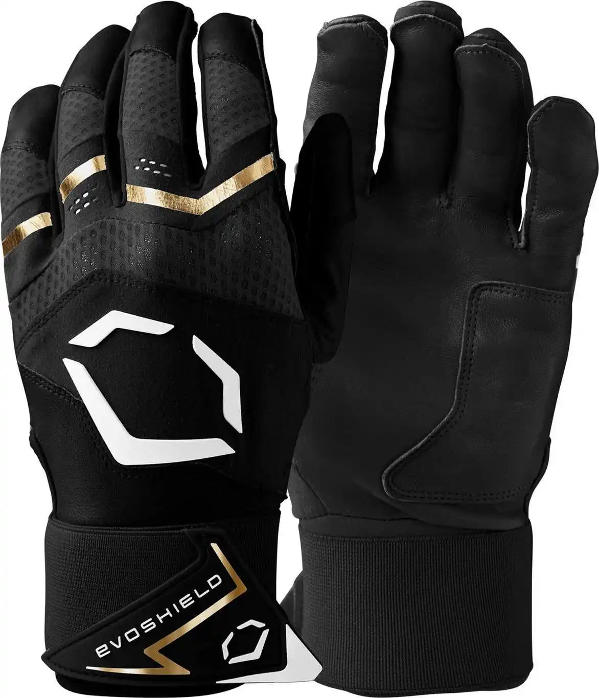 Evoshield Carbyne Youth Batting Glove with Strap - Black