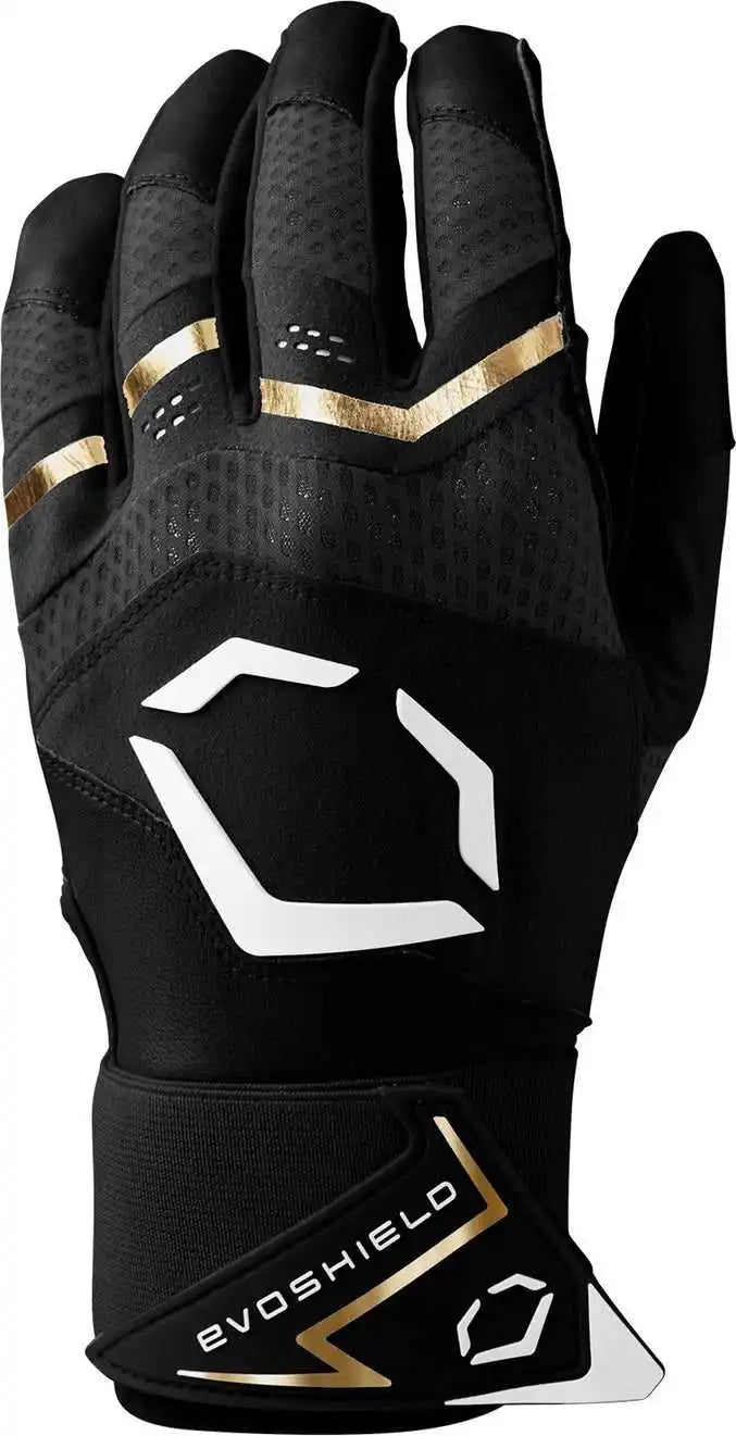 Evoshield Carbyne Youth Batting Glove with Strap - Black