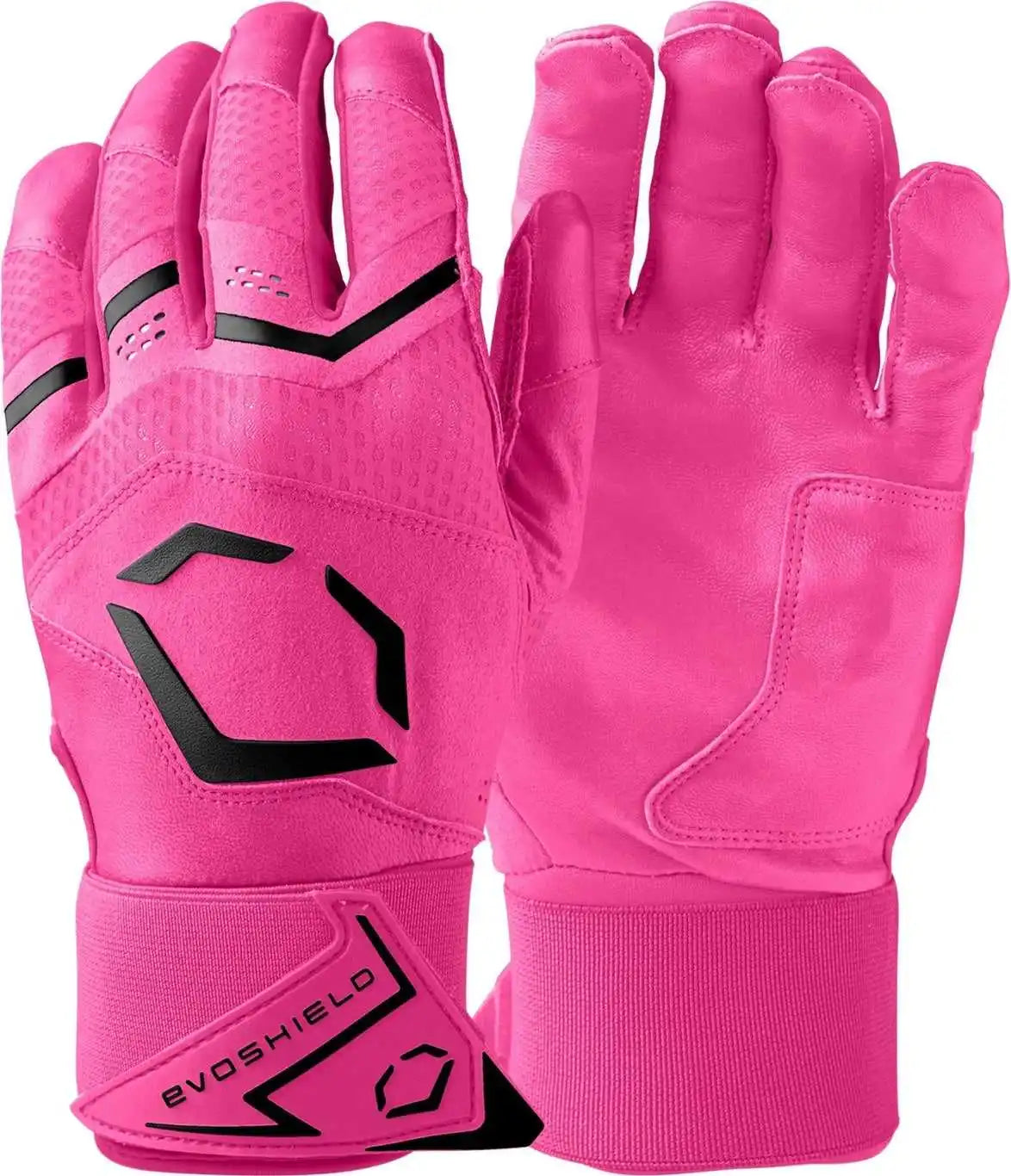 Evoshield Carbyne Youth Batting Glove with Strap - Hot Pink