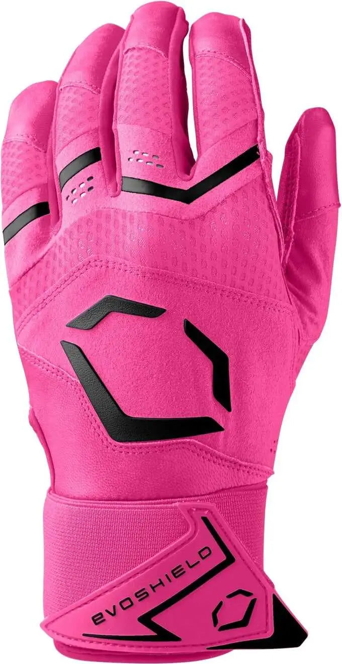 Evoshield Carbyne Youth Batting Glove with Strap - Hot Pink