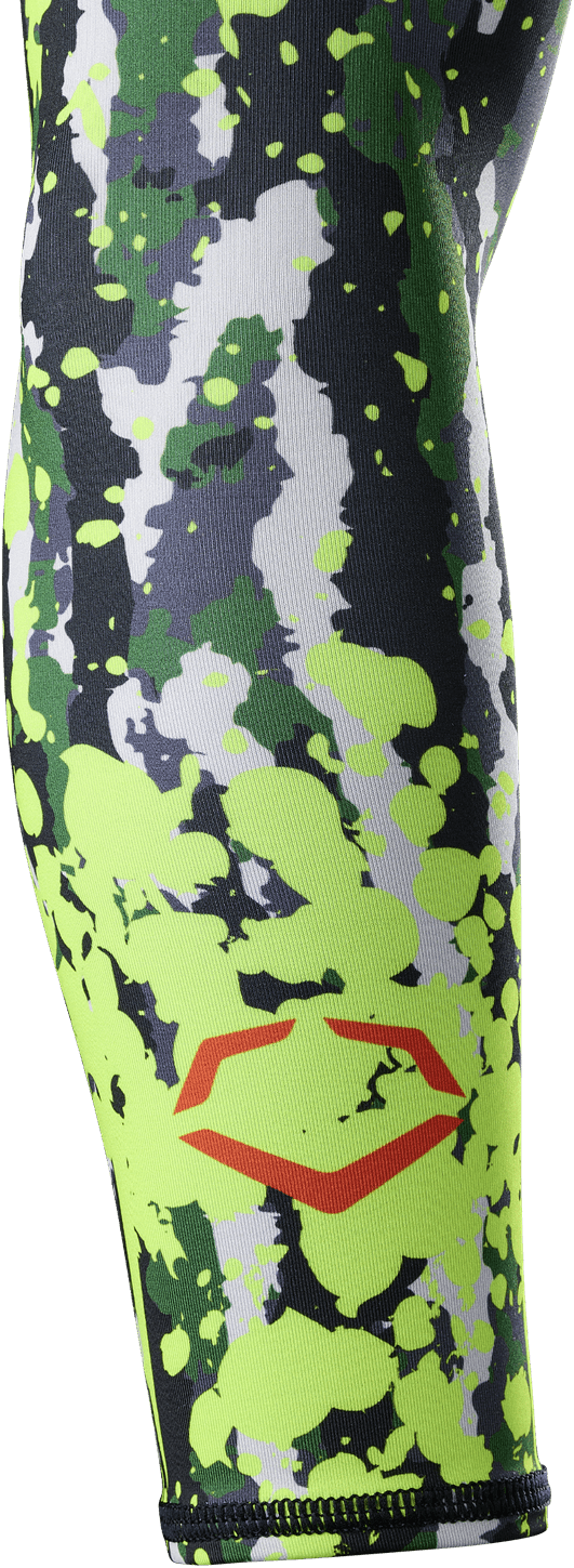 Evoshield Evo Camo Splat Sub Arm Sleeve - Lime Green - Youth