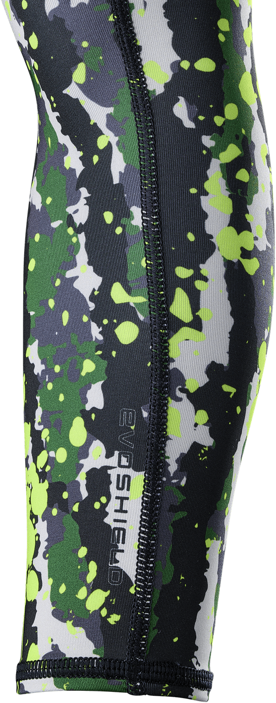 Evoshield Evo Camo Splat Sub Arm Sleeve - Lime Green - Youth